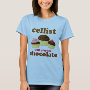 Cellist-Schokoladen-T - Shirt