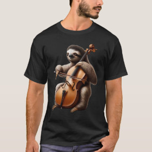 Cellist Sloth Playing Cello T-Shirt