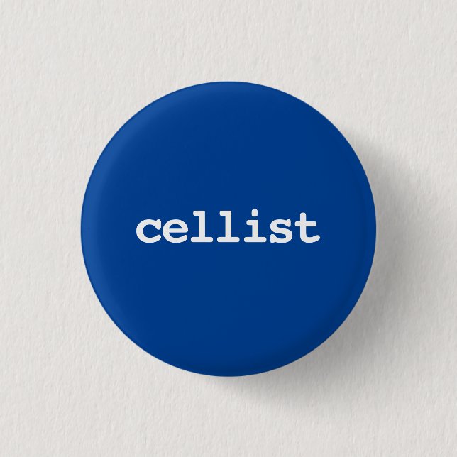 Cellist-Typografie-Schaltfläche Button (Vorderseite)