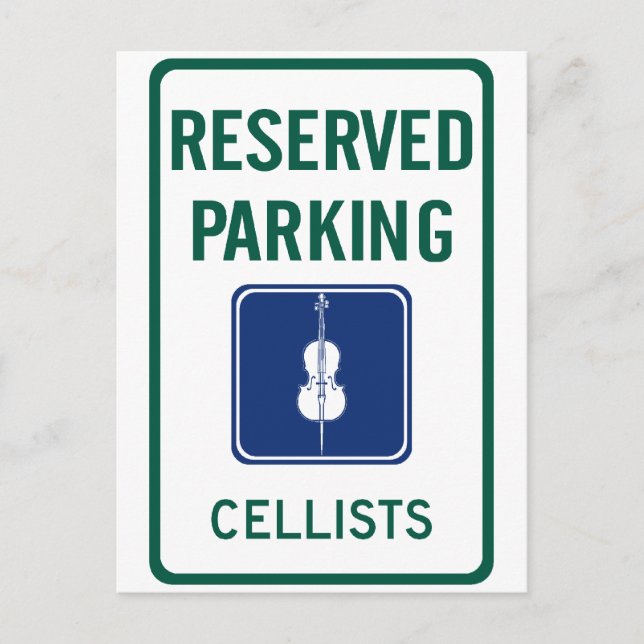 Cellists Parken Postkarte (Vorderseite)