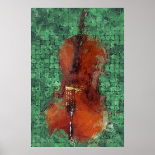 Cello auf Green Poster (Vorne)