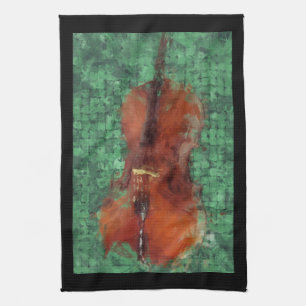 Cello auf Grün Küchentuch