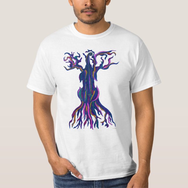 Cello-Baum-Blau-T - Shirt (Vorderseite)