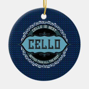 Cello Best Musiknote Circle Keramik Ornament