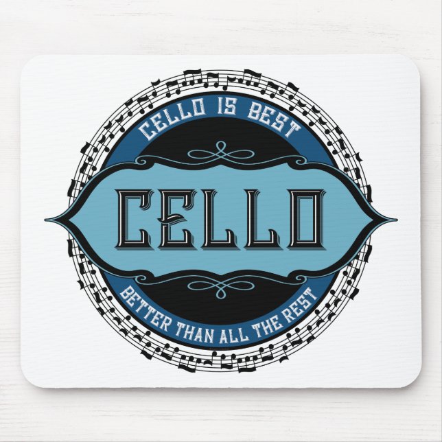 Cello Best Musiknote Circle Mousepad (Vorne)