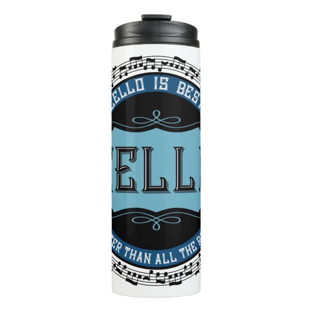 Cello Best Musiknote Circle Thermosbecher (Vorderseite)