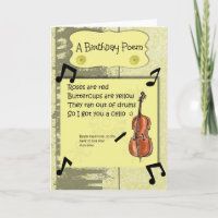 Cello Birthday Gedicht