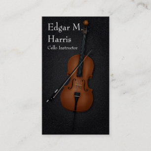 Cello & Bow Classical Musician Premium (dunkel) Visitenkarte