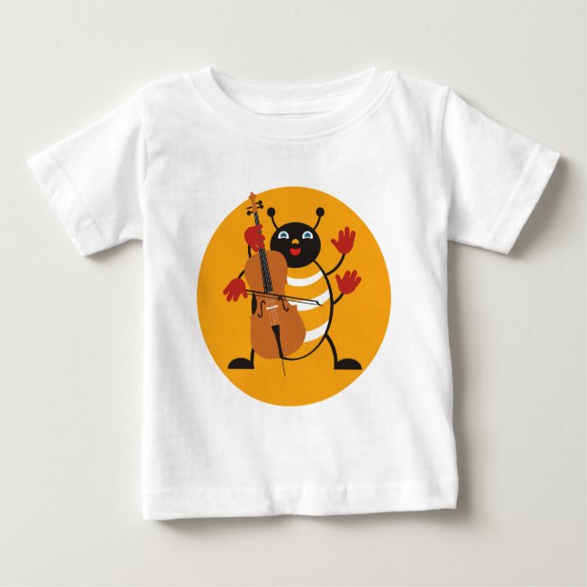 Cello Bug Baby T-shirt (Vorderseite)