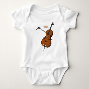 Cello-Cartoon-Abbildung Baby Strampler