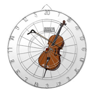 Cello-Cartoon-Abbildung Dartscheibe