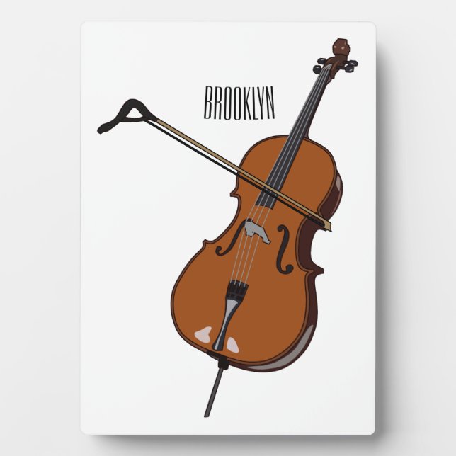 Cello-Cartoon-Abbildung Fotoplatte (Vorderseite)