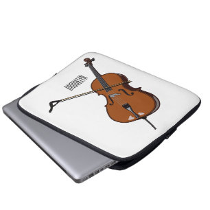 Cello-Cartoon-Abbildung Laptopschutzhülle