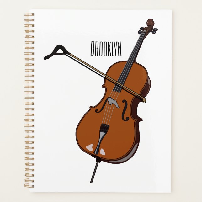 Cello-Cartoon-Abbildung Planer (Vorderseite)