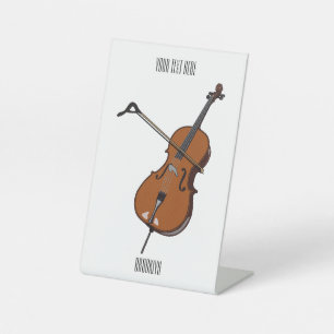 Cello-Cartoon-Abbildung Sockelschild