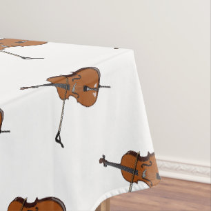 Cello Cartoon-Illustration Tischdecke