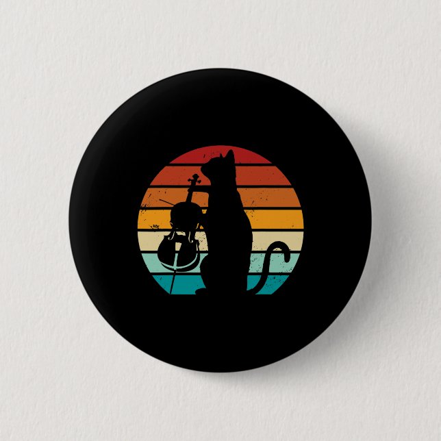 Cello Cat Meme Offensive Memes Funny Cat Liebe Button (Vorderseite)