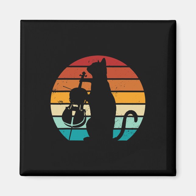 Cello Cat Meme Offensive Memes Funny Cat Liebe Magnet (Vorne)