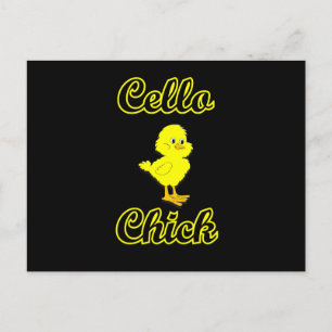 Cello Chick Postkarte