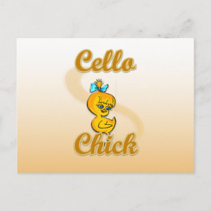 Cello Chick Postkarte