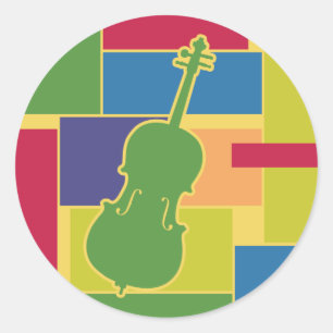 Cello-Farbfelder-Aufkleber Runder Aufkleber