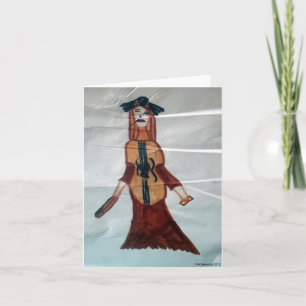 Cello-Frau Notecard Karte