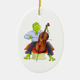 Cello-Frosch-Verzierung Keramikornament