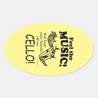 Cello fühlen sich wie ein Oval Sticker