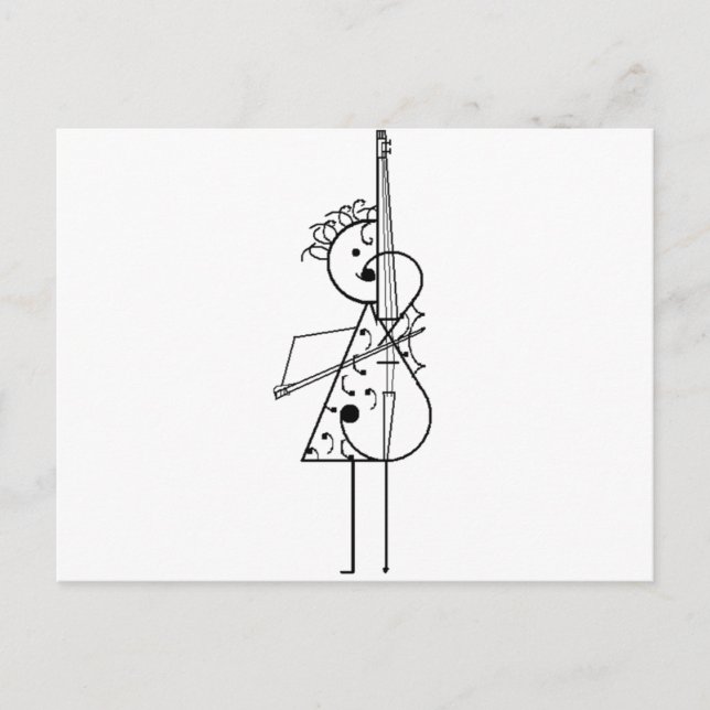 Cello Girl Postkarte (Vorderseite)