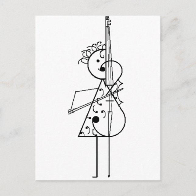 Cello Girl Postkarte (Vorderseite)
