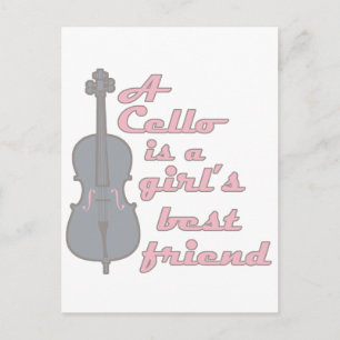 Cello Girl Postkarte
