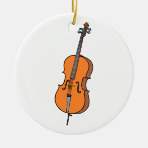 Cello-Grafik, ViolinCello Musik-Entwurf Keramik Ornament