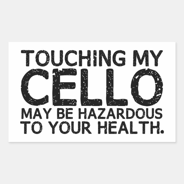 Cello Hazard Rechteckiger Aufkleber (Vorderseite)