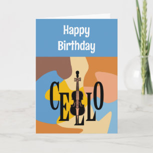 Cello in Cello Geburtstag Karte
