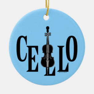 Cello in Cello Keramik Ornament