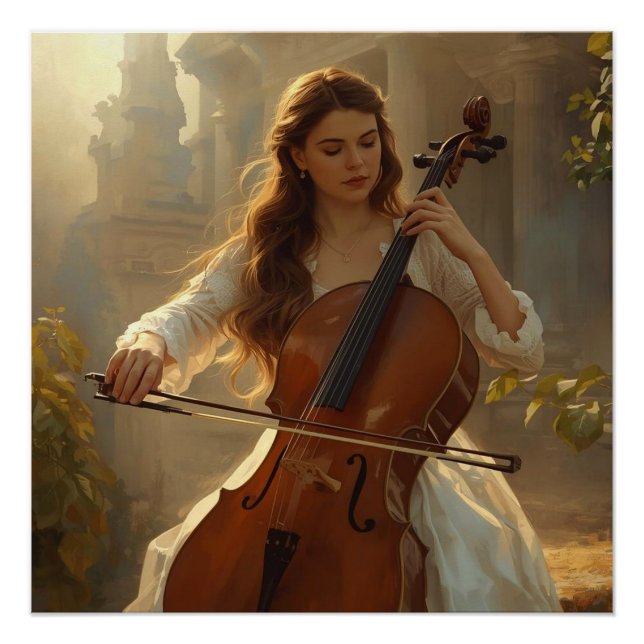 Cello in the Golden Garden Poster (Vorderseite)