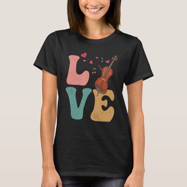 Cello Instrument Cellist-LIEBE T-Shirt (Vorderseite)