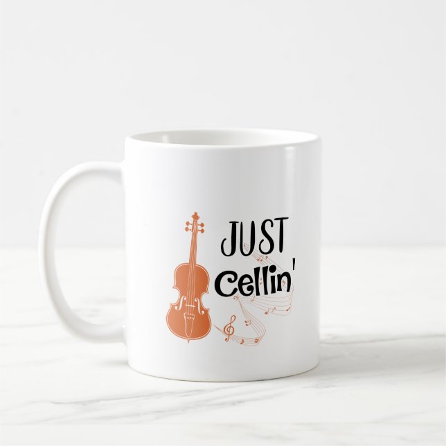 Cello Just Cellin Musician Cellist Kaffeetasse (Links)