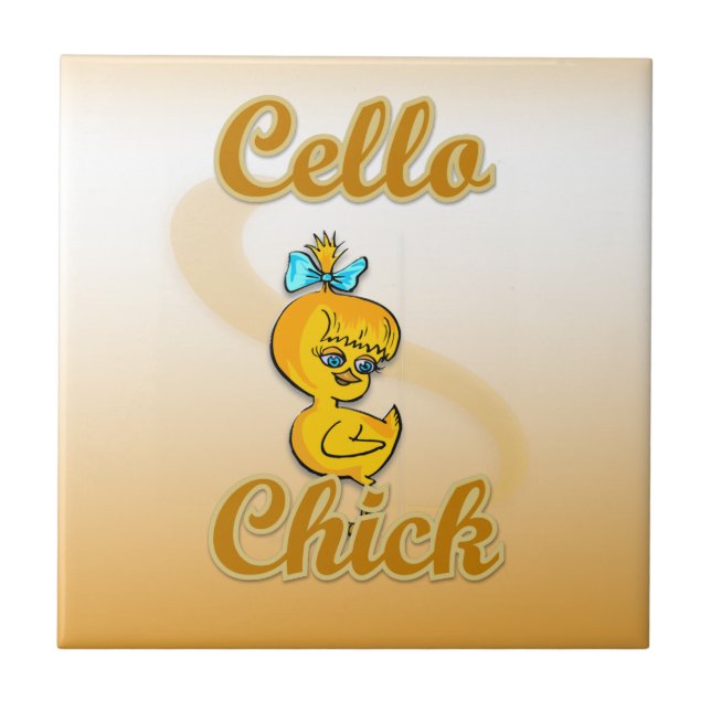 Cello-Küken Fliese (Vorderseite)