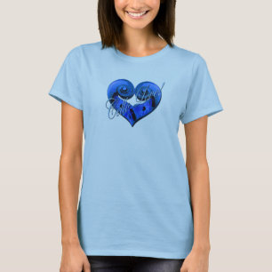 Cello-Liebe - vibrierendes Blau T-Shirt