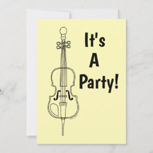 Cello Line Zeichnend Einladung