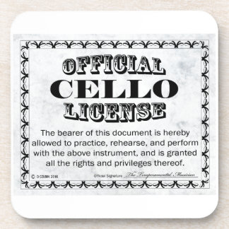 Cello-Lizenz Getränkeuntersetzer