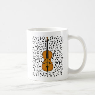 Cello mit musikalischen Bemerkungen, Cellist Music Kaffeetasse