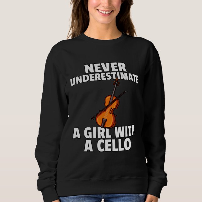 Cello Music  For Cellist Or Cello Player Sweatshirt (Vorderseite)