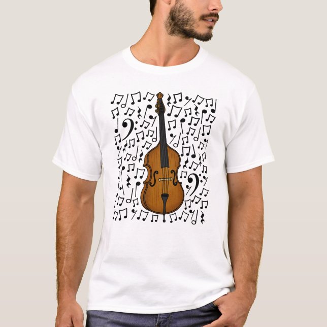 Cello Musical Notes Cellist String Music Teacher T-Shirt (Vorderseite)