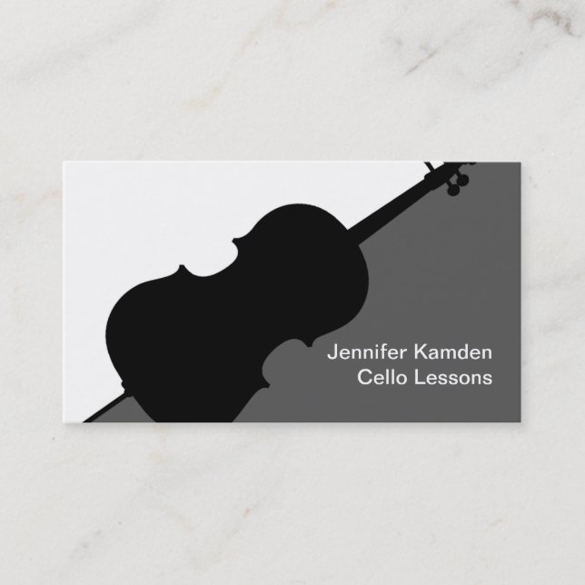 Cello Musician Teacher Player Cellist Music Visitenkarte (Vorderseite)