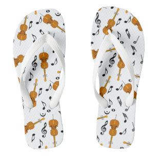 Cello Musiknote Pattern Flip Flops