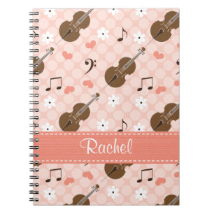 Cello Musiknote Spiral Notebook Journal Notizblock