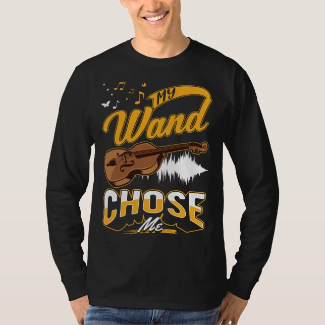 Cello My wand chose me Cellist Cello T-Shirt (Vorderseite)