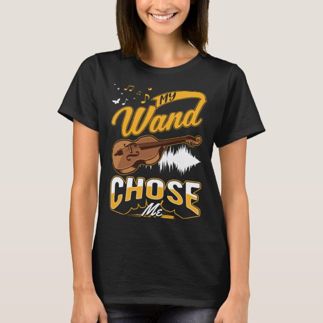 Cello My wand chose me Cellist Cello T-Shirt (Vorderseite)